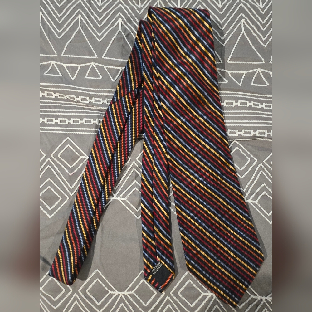 Sartori Men's Multicolored Striped 100% Silk Tie